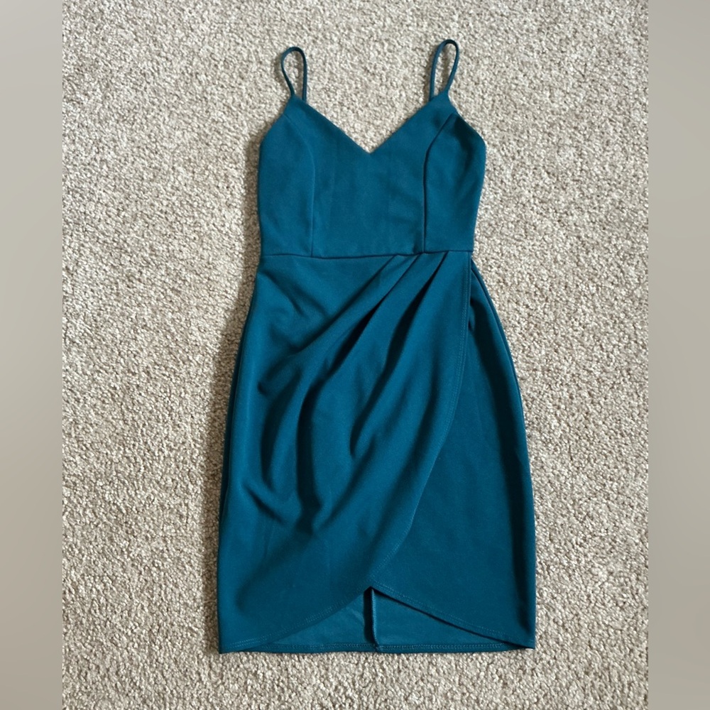 Lulu's Forever Your Girl Teal Blue Dress